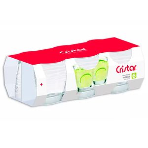 Set vasos CRISTAR curvas rocks 6 unds