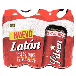 Cerveza PILSEN 6 unds x473 ml