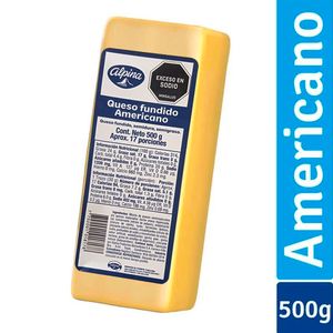 Queso ALPINA fundido tipo americano x500 g