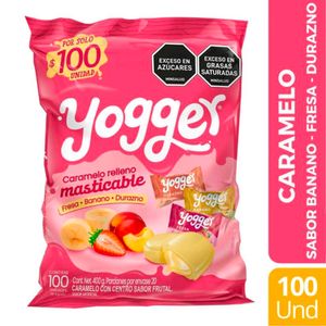Caramelo YOGGER masticable relleno x400 g