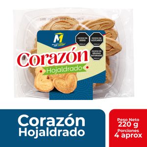 Corazón M hojaldrado x220 g
