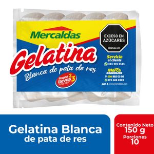 Gelatina blanca MERCALDAS 10 unds x15 g c/u 2x3