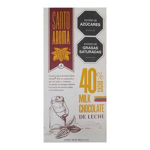 Chocolatina SANTO AROMA 40% cacao x50 g