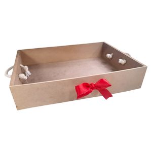 Caja madera MDF grande moño 37 x 24 x 7