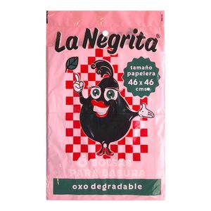 Bolsa para basura LA NEGRITA papelera 46x46 x6 unds