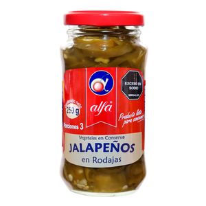 Jalapeños ALFA rodajas x130 g
