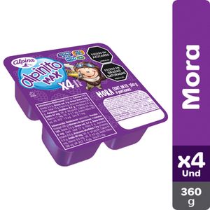 Alpinito max ALPINA mora 4 unds x90 g c/u