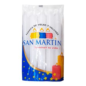 Cirio SAN MARTIN grueso largo blanco x10 unds