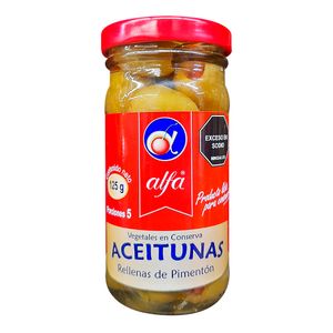 Aceitunas ALFA rellena de pimentón x75 g