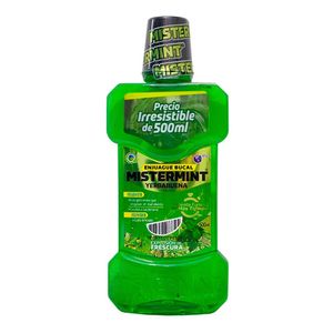 Enjuague bucal MISTERMINT yerbabuena x500 ml