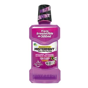 Enjuague bucal MISTERMINT full protection x500 ml