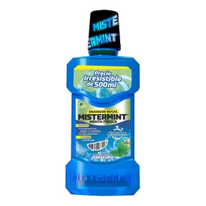 Enjuague bucal MISTERMINT menta fresca x500 ml