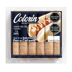 Salchicha COLORIN perro caliente x240 g