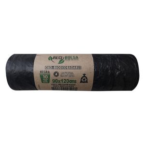 Bolsa para basura RECIBOLSA negra 90x120 cm x10 unds