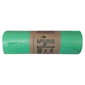 Bolsa para basura RECIBOLSA verde 65x90 cm x10 unds