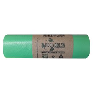 Bolsa para basura RECIBOLSA verde 55x70 cm x10 unds