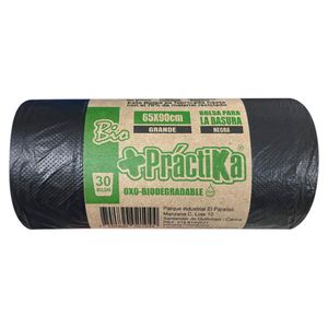 Bolsa para basura PRACTIKA negra 65x90 cm x30 unds