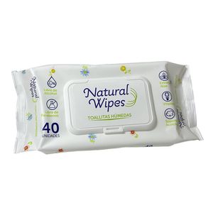 Toallitas húmedas NATURAL WIPES x40 unds