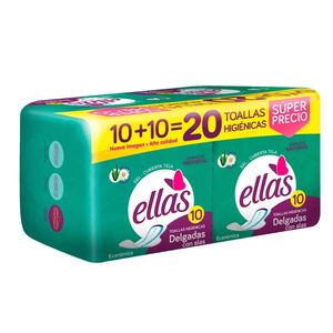 Toallas higiénicas ELLAS delgada economica x20 unds