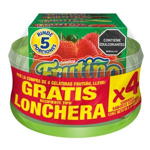 Gelatina FRUTIÑO 4 unds x14 g c/u gratis recipiente