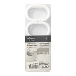 Ganchos J&S HOME para cortina de ducha blanco