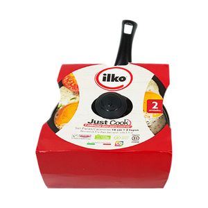 Cacerola ILKO clasica tapa de vidrio 2 unds