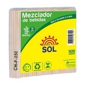 Mezclador EL SOL bamboo red 11 cm x500 unds