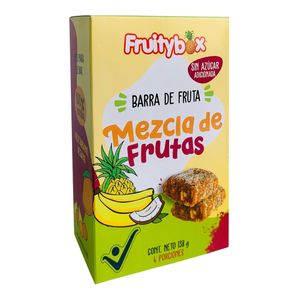 Barra FRUITYBOX mezcla de frutas 6 unds x23 g c/u