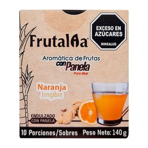 Aromática líquida FRUTALIA panela naranja jengibre 10 unds x140 g
