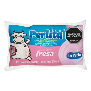 Leche LA PERLA saborizada perlita de fresa x200 ml