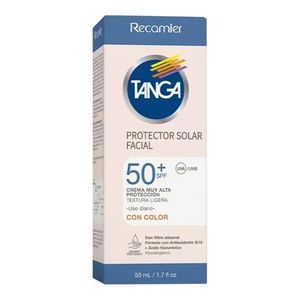 Bloqueador TANGA facial con color Spf 50 x50 ml