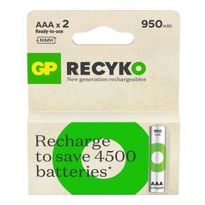Pila recargable GP RECYCO AAA 2 unds