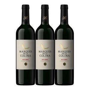 Vino MARQUES DE LA COLINA malbec 2x3 x750 ml