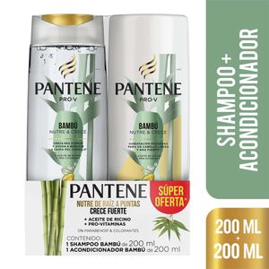 Shampoo PANTENE bambú x200 ml + Acondicionador x200 ml