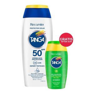 Bloqueador TANGA spf50 x220 ml gratis gel x85 ml