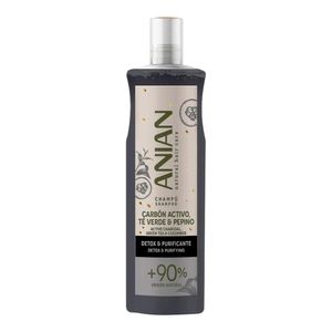Shampoo ANIAN carbón activo, té verde y pepino x400 ml