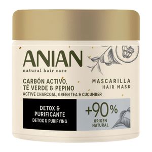 Mascarilla ANIAN carbón activo, te verde y pepino x350 ml