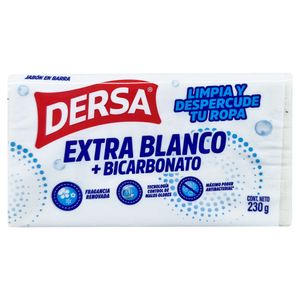 Jabón DERSA extra blanco + bicarbonato x230 g