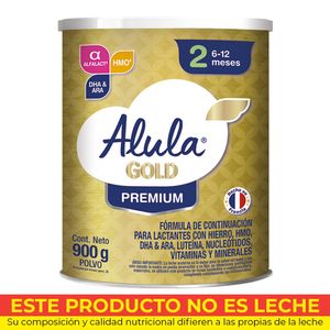 Formula infantil ALULA GOLD etapa 2 premium x900 g