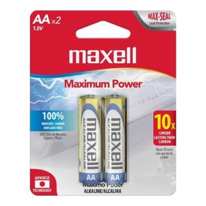 Pila MAXELL alcalina AA x2 unds
