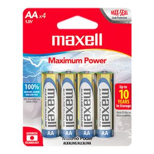 Pila MAXELL alcalina AA x4 unds