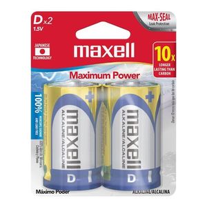 Pila MAXELL alcalina tipo D x2 unds