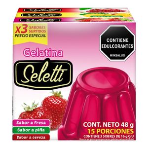 Gelatina SELETTI surtida 3 unds x16 g c/u