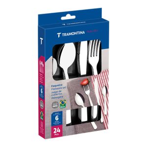Juego de cubiertos TRAMONTINA malibu x24 piezas