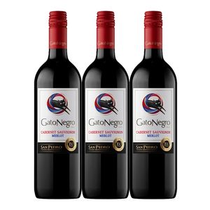 Vino GATO NEGRO cabernet merlot x750 ml 2x3