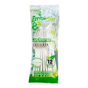 Cuchara desechable EMBIDIA 15 cm x12 unds