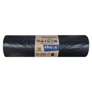 Bolsa de basura EKUOX negra ligera 90x110 cm x10 unds