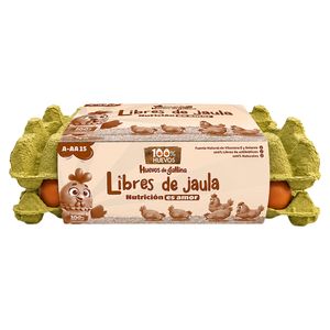 Huevo 100% HUEVOS libre de jaula x15 unds