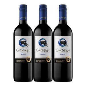 Vino GATO NEGRO merlot x750 ml 2x3