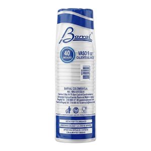 Vaso BARVAL carton N°9 x40 unds
